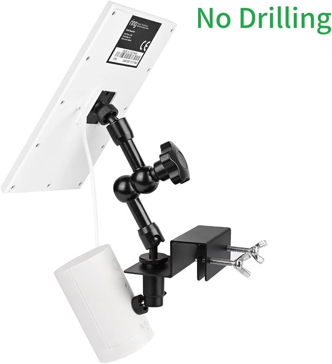 2-in-1 Gutter Mount for Solar Panel, Stick Up Cam Battery, Spotlight Cam and