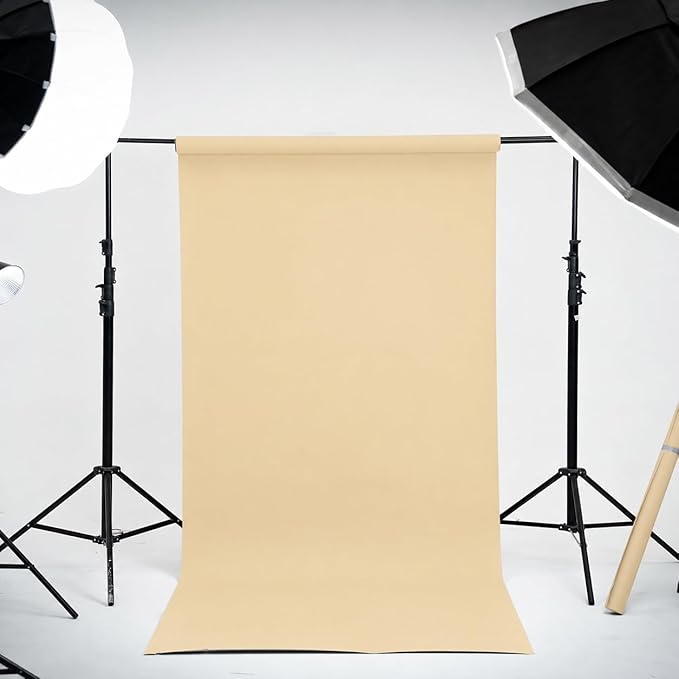 Kate Seamless Paper Backdrop Beige Cream Paper Backdrop
