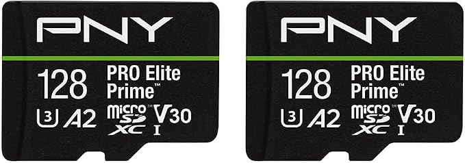 PNY 128GB PRO Elite Prime™ C10 U3 V30 A2 microSDXC Flash Memory Card –