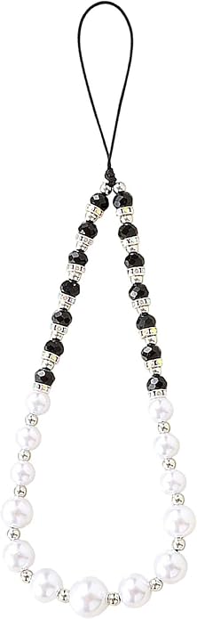 Beaded Phone Charm Lanyard Strap Girly Style Fixed Beads Pearl Lanyards