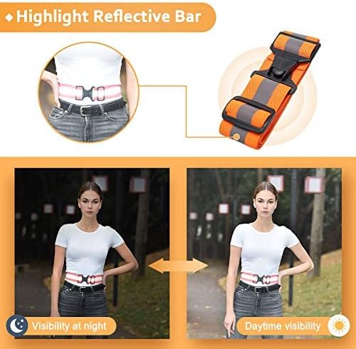 A-SAFETY Glow Belt - Reflective Running Belt for Safety | Available in Yellow, Orange, Black, White
