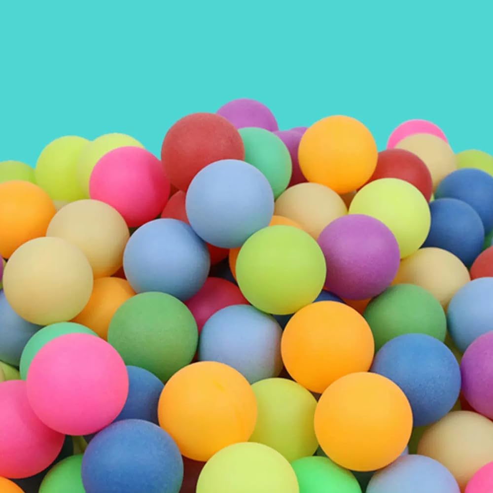 Skiennix 185 Pcs Colorful Table Tennis Balls - 40mm Plastic Ping Pong Balls for Kids & DIY Projects