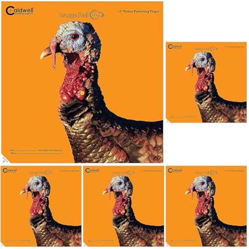 Caldwell Orange Peel Turkey Target with Flake Off Material and Strong Adhesive for Outdoor, Range, Shooting and Hunting