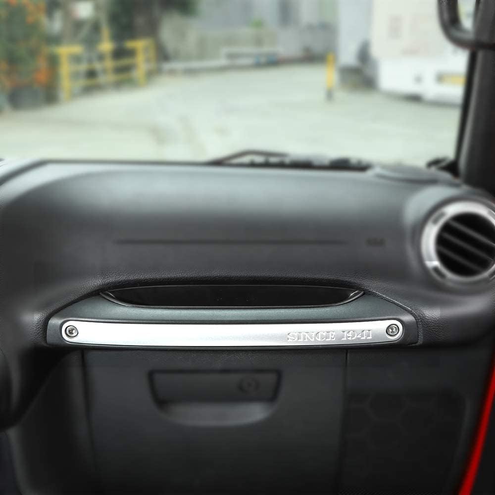 RESTBONE Compatible with Wrangler Accessories 2011-2018 Jeep Wrangler JK JKU Car 2 4 Door Passenger Storage Tray Organizer Grab Handle Accessory Box