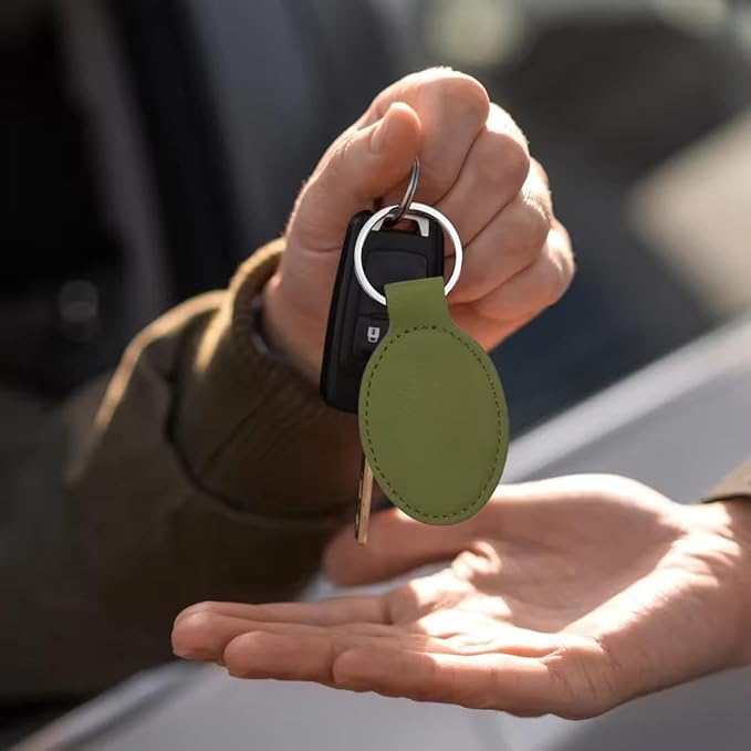 LaserGram Oval Keychain, Off Road Racer, Personalized Engraving Included (Camo Green)