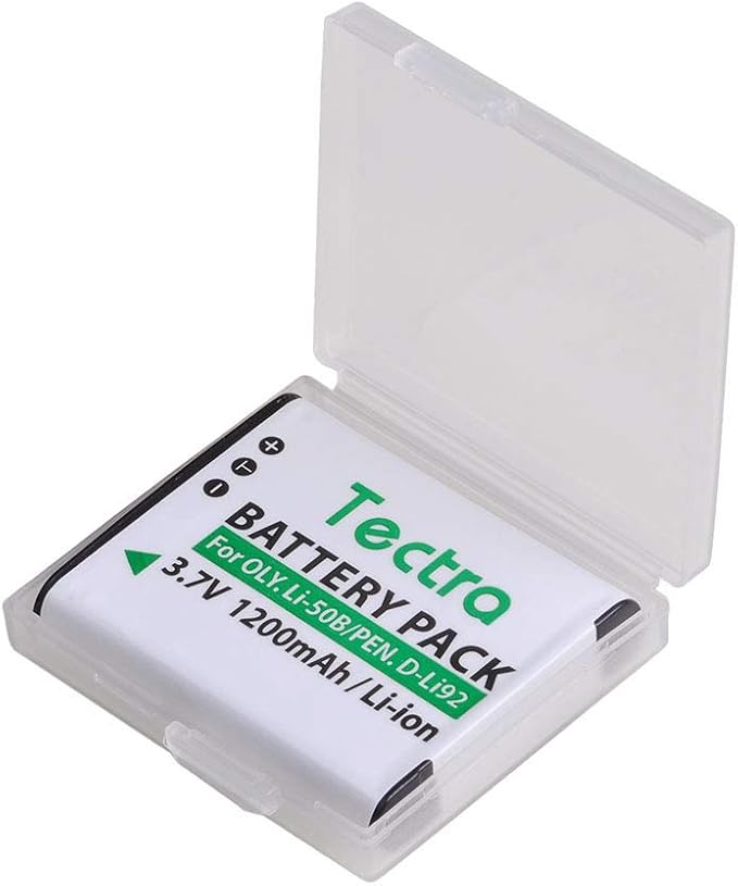 Tectra 2-Pack Li-50B D-LI92 Battery and LED USB Charger Compatible