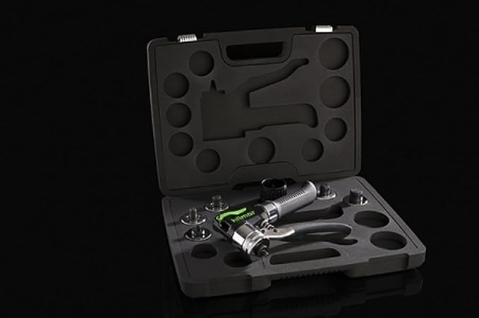 Hilmor Compact Swage Tool Kit with Case, HVAC Tools and Equipment for Maintenance and Repairs, Single Hand Operation, Black