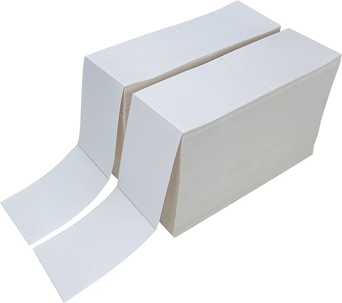 L LIKED 270000 Fanfold 4" x 6" Direct Thermal Labels,
