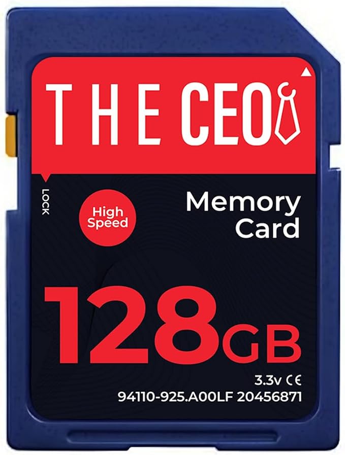 THE CEO SD Card for Camera 128GB Class 10 Memory Card UHS-I Compatible