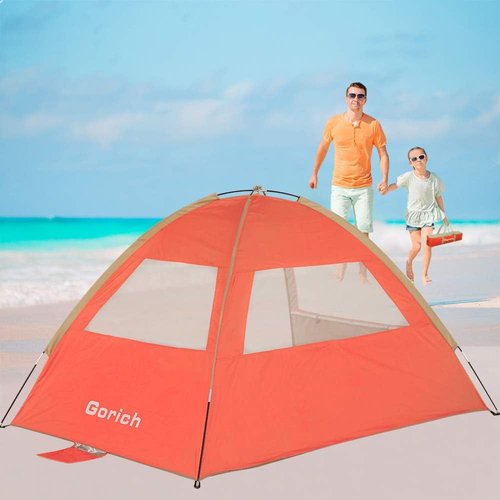 Gorich Beach Tent - Portable Sun Shelter for Up to 10 People | Lightweight, Easy Setup & UPF 50+ UV Protection