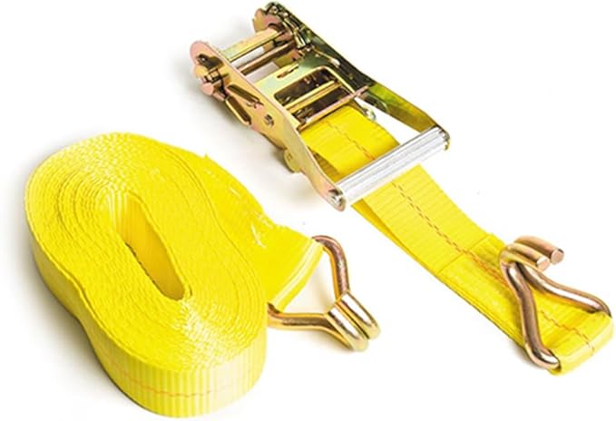 Seamander Ratchet Straps Heavy Duty,2" x 25' Ratchet Strap 10000lbs Tie Down Ratcheting with J-Hook, Cargo Straps for Truck, Trailer, Moving Appliances(1, 2in*25ft)