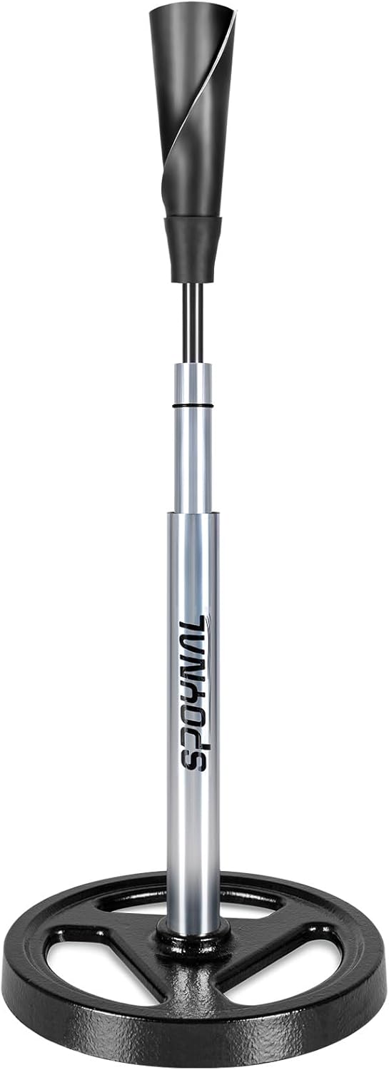 SPOYNAL Portable Batting Tee - Adjustable Height 24" to 46" | Durable Rubber Top for Baseball & Softball Training