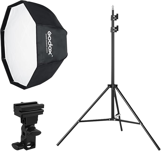 Godox Photo Studio 80cm 31.5in Portable Octagon Umbrella Softbox, 190cm Light