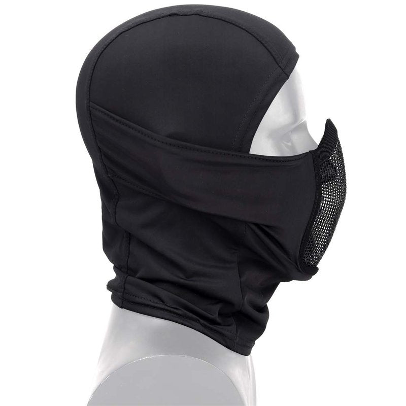 Tactical Full Face Mask Balaclava Cap Motorcycle Army Airsoft Paintball Headgear Metal Mesh Hunting Protective Mask