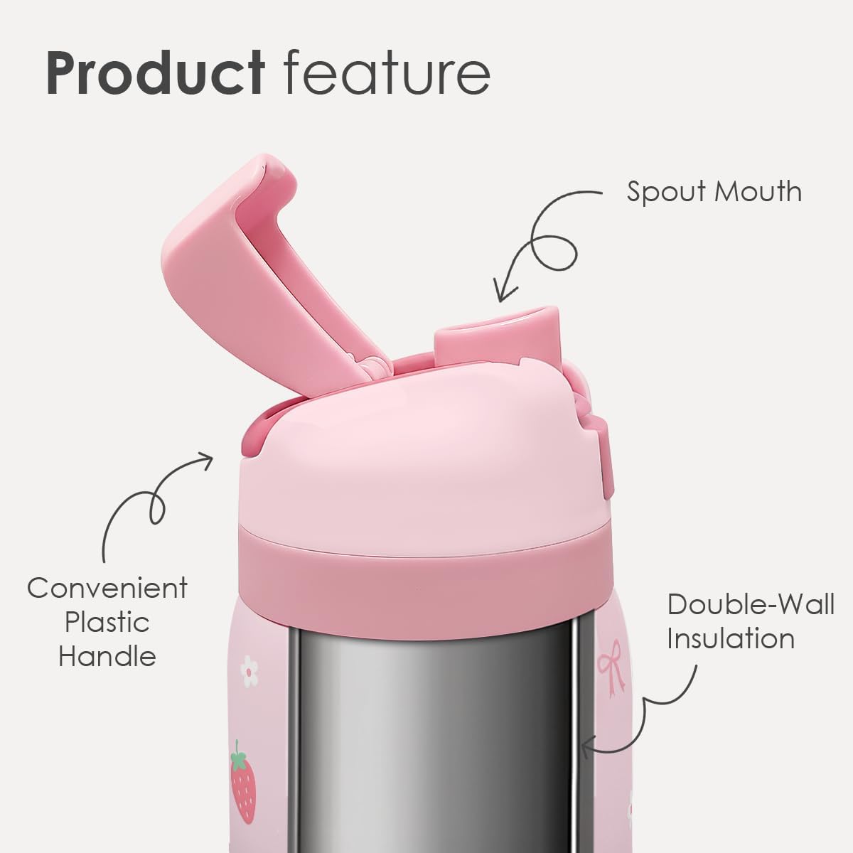 Skiennix Insulated Stainless Steel Water Bottle - 32oz with Straw for Sports & Travel | Perfect Gift for Women & Teens
