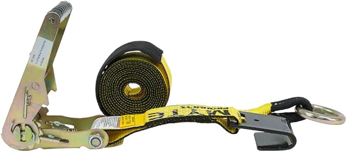 Mytee Products 2" x14' Lasso Ratchet Strap Flat Hook Wheel Net Auto Tow Towing Tie Down