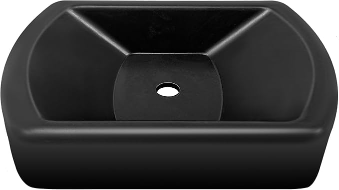 HOXWELL Rubber Wheel Dock for Trailer Tongue Jack, Suit for 8"-10" Castor, Heavy Duty Wheel Dock for Cargo Camper RV Boat Roller Stopper, Caster Chock Easy to Store and Transport, Black(1 Pack)