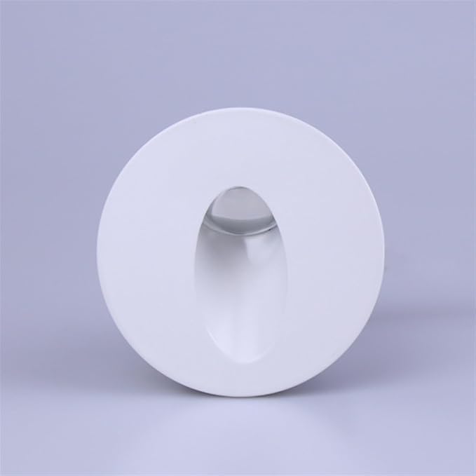 Wall Sconce Lamps Embedded with Mounting Box Round Nightlight for Stair Step Corridor Balcony Luminaire AC85-265V/DC12V(Cool(5500-7000K),1W AC85-265V)