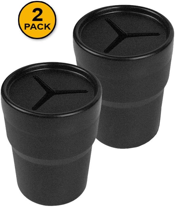 JAVOedge 2 Pack Black Small Car Storage Holder for Pens, Coins, Cash, Fits in Cup Holder