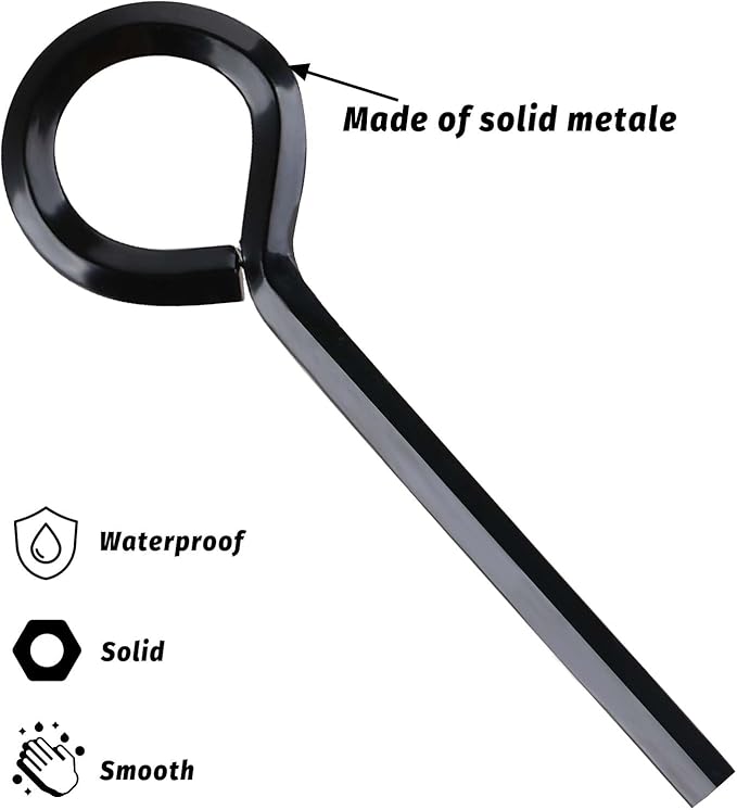 5 Pack 1/8" Allen Wrench, Hex Key for Push Bar Door, Standard Hex Dogging Key with Full Loop, Black Metal Allen Wrenches Keychain Door Keys