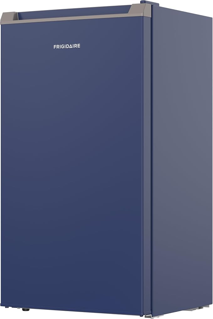 Frigidaire Mini Refrigerator, Compact Freezer Compartment, Adjustable Thermostat Control, Reversible Door, Contemporary Series, 3.2 cu ft, Blue