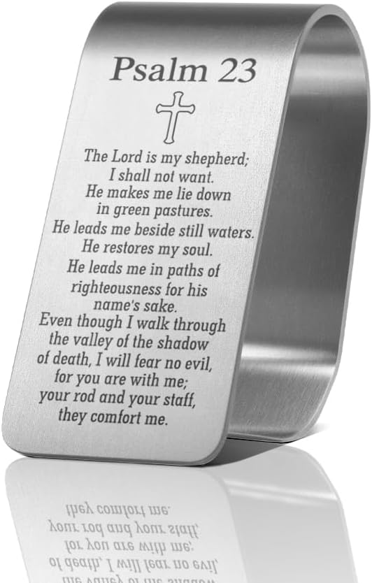 Psalm 23 Car Visor Clip, Christian Faith Visor Clip for Men Women