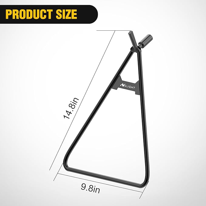 Nilight Dirt Bike Kickstand Holder, Universal Motorcycle Triangle Side Stand for 80-500cc Supermoto Motocross Enduro Pit Bike Black