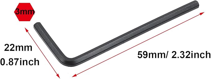Antrader 3mm Allen Wrench L-Shaped Hex Key Set - 30 Piece Repair & Installation Tool,Black