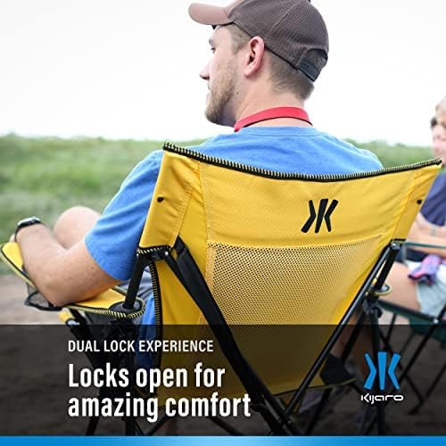 Kijaro XXL Dual Lock Portable Camping Chair - Supports Up to 400lbs | Versatile Folding Outdoor Chair
