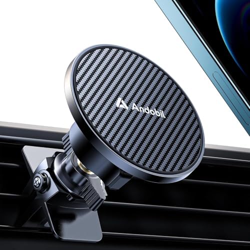 andobil for MagSafe Car Mount [Strong Magnet&Metal Clip] Vent Phone Holder