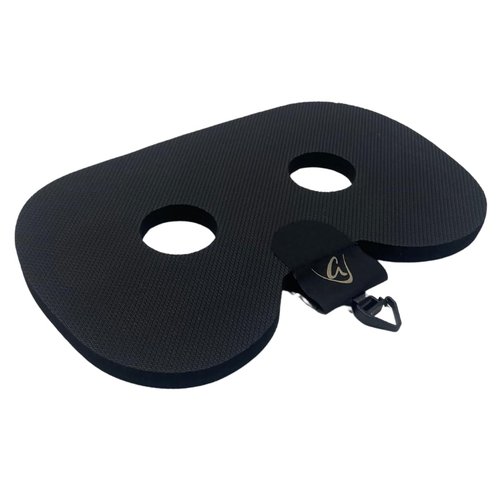 GODFREY Women’s Rowing Seat Pad - 12mm Waterproof Non-Slip Rower Cushion with Optional Clip for Concept 2, Peloton, Hydrow & Water Rowers (Black)