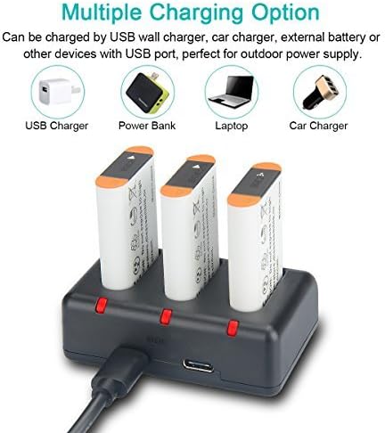 NP-BX1 Newmowa Replacement Battery and 3-Channel USB Charger Set