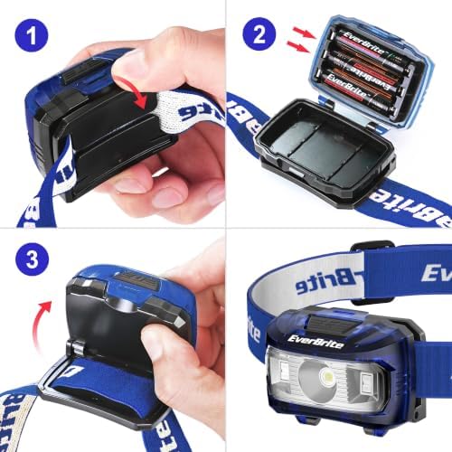EverBrite Headlamp, 300 Lumens LED Head Lamp for Kids & Adults, Red Light