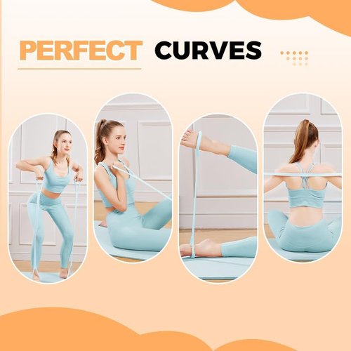 Figure 8 Resistance Band with Handles - Elastic Workout Bands for Arm, Back & Shoulder Training | Ideal for Yoga & Pilates