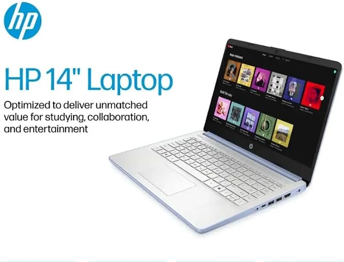 HP 2025 Student Business Laptop, Intel Processor N150(up to 3.6 GHz), 14 Inch LED Screen,16G RAM, 256GB Storange (128GB UFS+128GB MSD),1 Year Office 365, Windows 11 Home,Sky Blue w/YYY Accessories