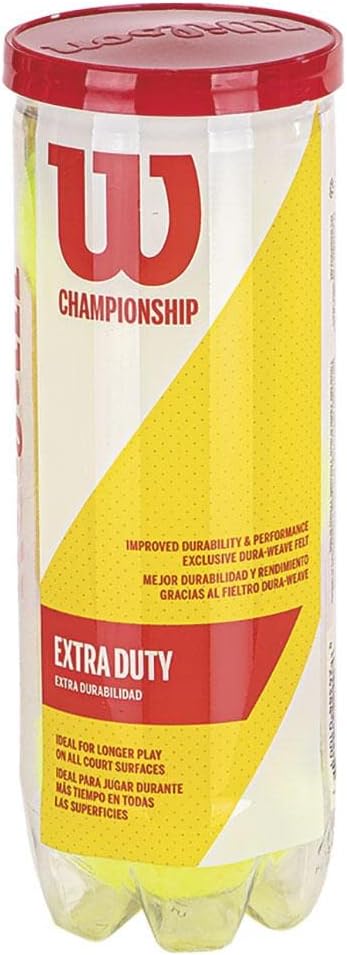 Wilson Championship Tennis Balls - High-Performance 3 Ball Cans | 24 Can Case for Competitive Play