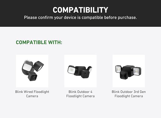 Holicfun Eave Mount for Blink Outdoor 4 Floodlight Camera and Blink Wired