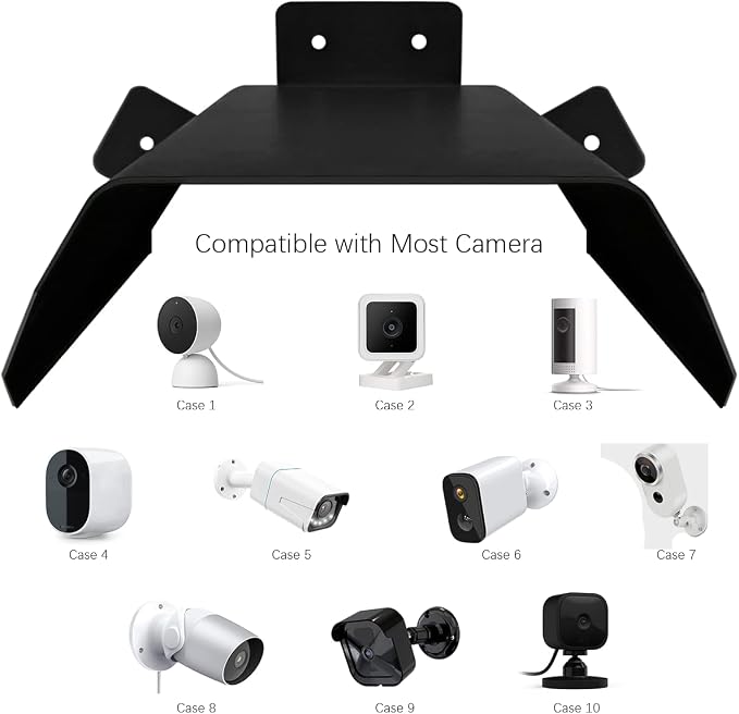 OOSSXX Universal Outdoor Security Camera Sun Rain Cover Shield