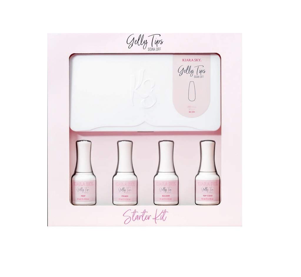 KIARA SKY GELLY TIPS STARTER KIT - ALMOND MEDIUM