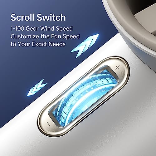 JISULIFE Handheld Fan Pro1S - Next-Gen Airflow: Up to 12H Runtime
