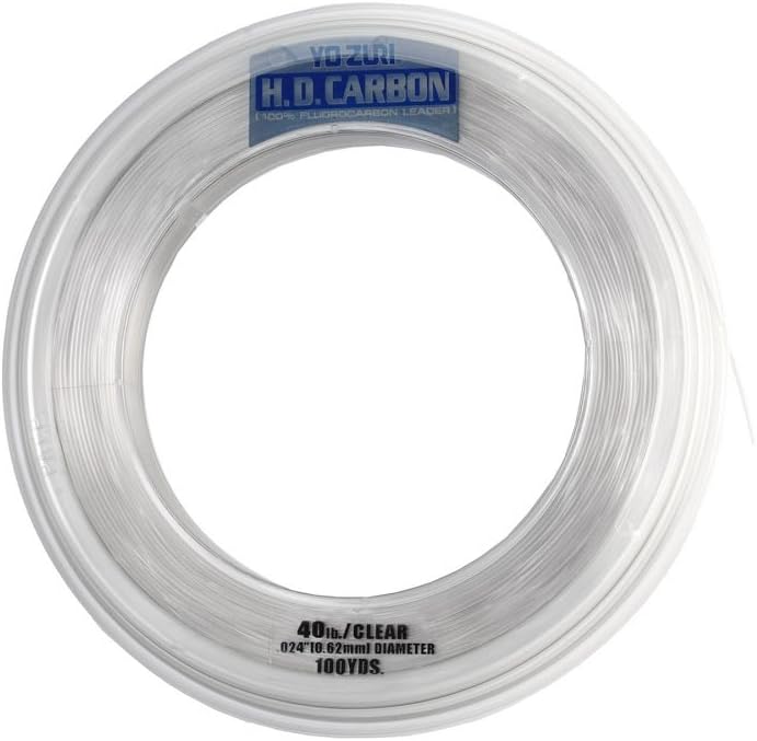 Yo-Zuri H.D. Carbon Fluorocarbon Leader Line - High Strength, Low Visibility | 100 Yards