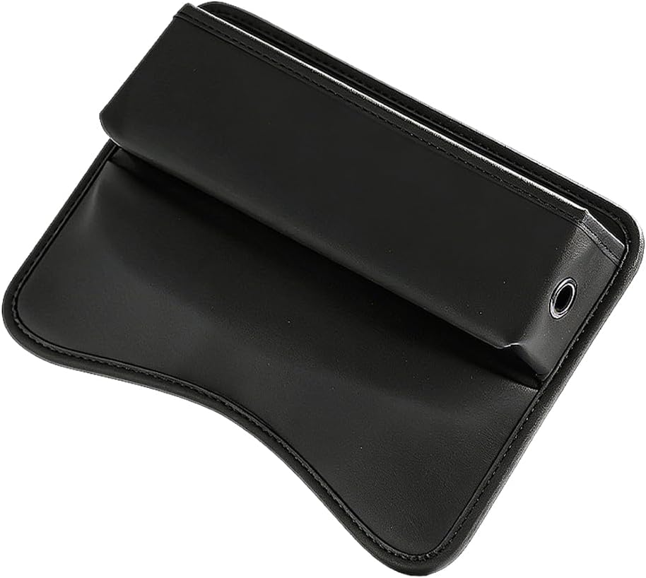 Car Seat Gap Filler Organizer, Leather Auto Center Console Storage Box, Universal Vehicle Interior Front Seat Side Gap Filler Organizer Essential Accessories for Phone Key Wallet(2PCS)