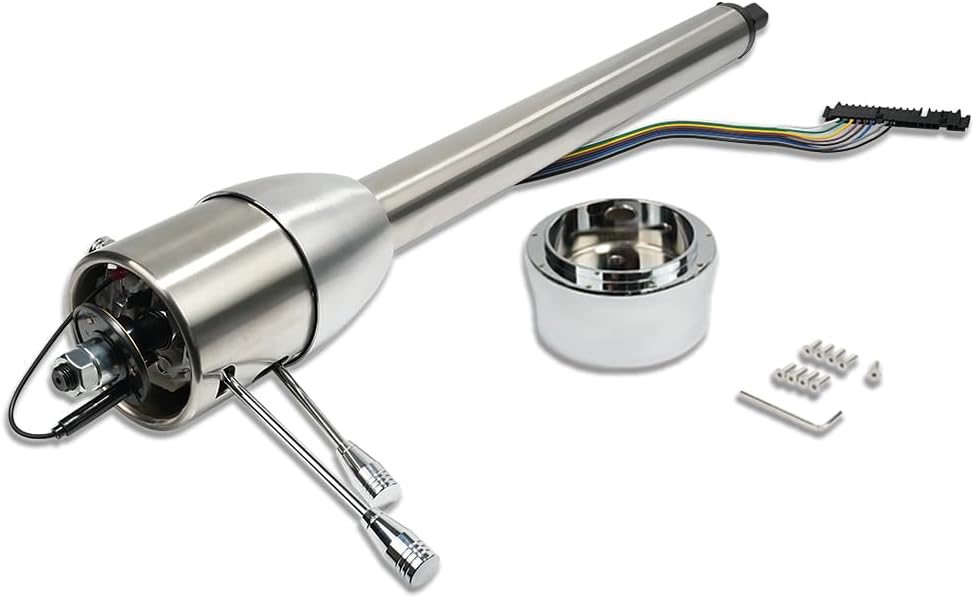 28" Natural Manual Steering Column & Adapter Fits GM 1969-1994