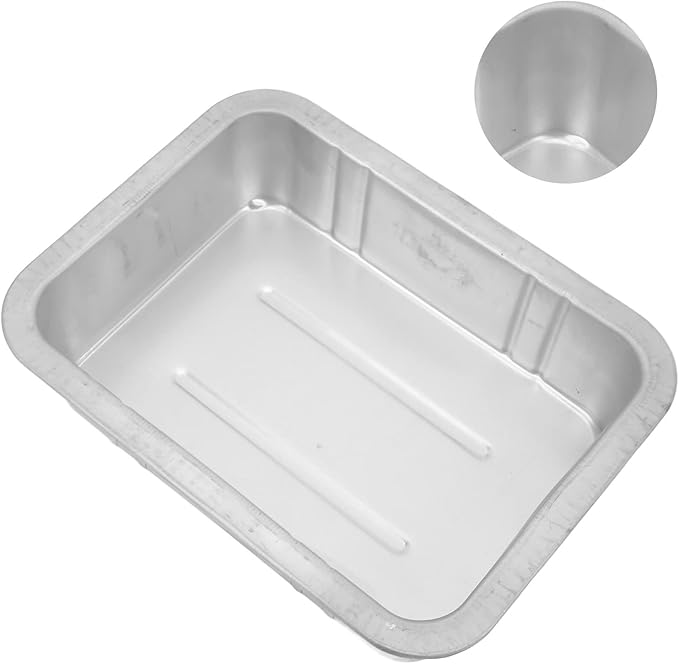 Hapivida Oil Drain Pan, Heavy-Duty Leakproof Metal Oil Change Container with Wide Opening 3-4L Capacity Universal Fit for Cars Motorcycles Boats Garage Maintenance