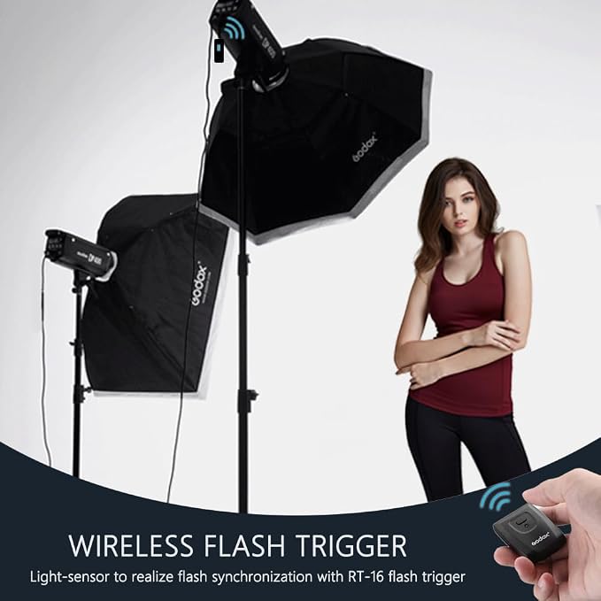 Godox Studio Flash Kit for Photography, 600W Studio Strobe Light Set