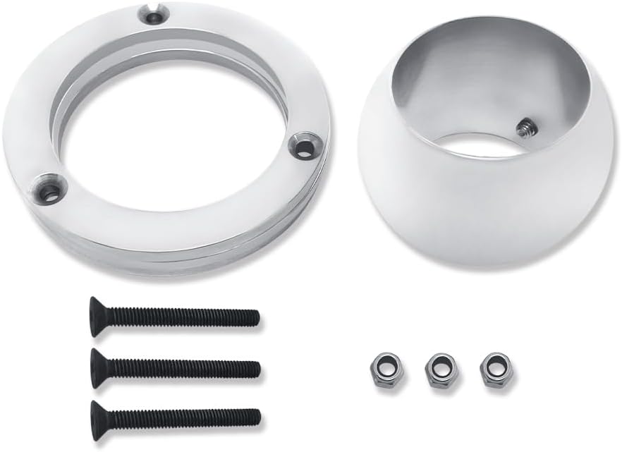 Swivel Floor Mount for 2" Steering Column Chrome Aluminum SBC BBC