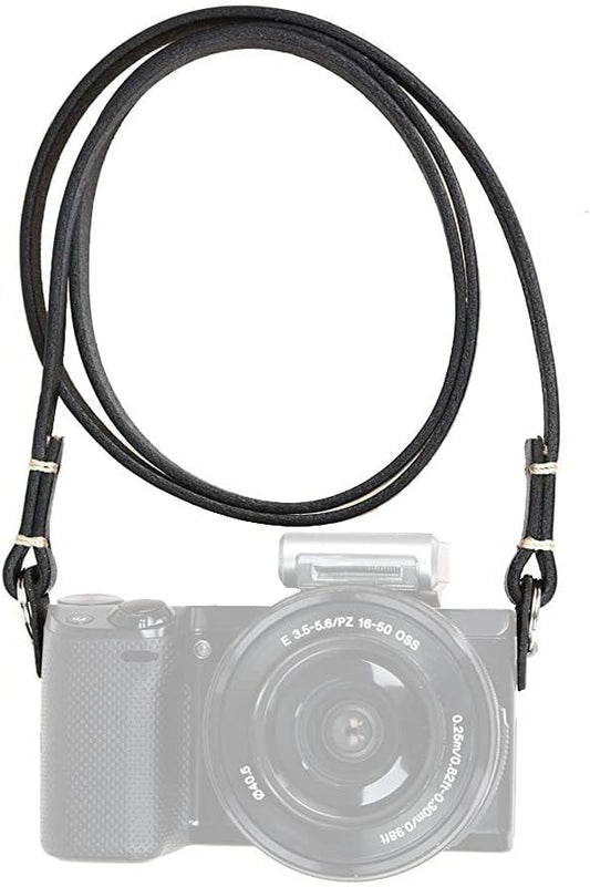 Genuine Slim Leather Camera Neck Shoulder Strap compatible