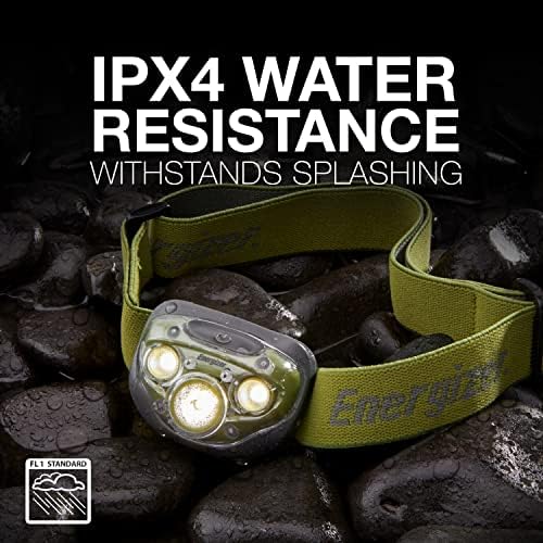 Energizer PRO-260 LED Headlamp, IPX4 Water Resistant Headlamps, High-Performance Head Light for Outdoors, Camping, Running, Storm, Survival LED Light for Emergencies (Batteries Included) (Pack of 4)
