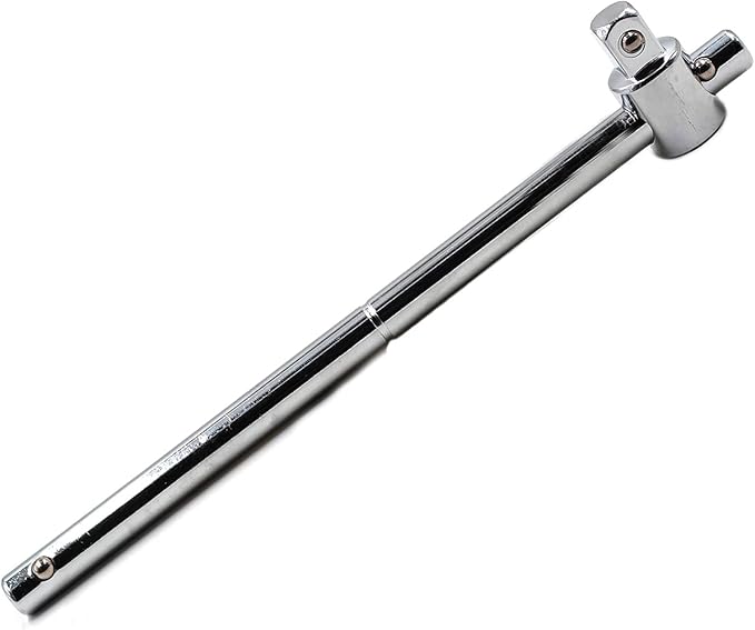 Chiloskit 1/2" T-Handle Socket Breaker Bar Wrench Extension Sliding Bar T-Handle Nut Driver Socket Adapter For Car Repair Hand Tool (1/2)