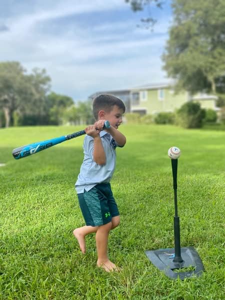 Tanner Jr. Batting Tee - Durable Youth T-Ball Stand with Adjustable Height & Flexible Rubber Cone